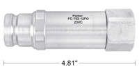 105479 COUPLER FLAT FACE MALE NOSE