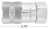 105480 COUPLER FLAT FACE FEMALE BODY